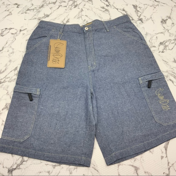 Men's Snoop Dogg Blue Cargo Casual Shorts